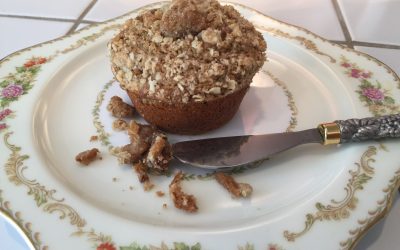 Bran Muffins with Fruit & Crumble Topping