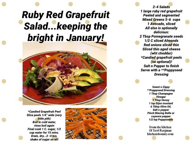 Red Ruby Grapefruit Salad… keeping the bright in January!
